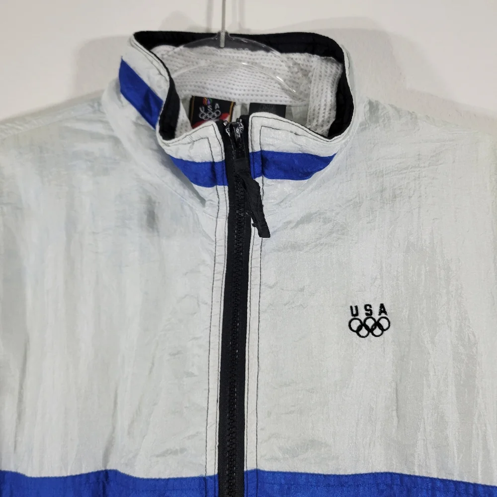 Vintage JCPENNEY x USA OLYMPICS colorblock zip up warm up track jacket